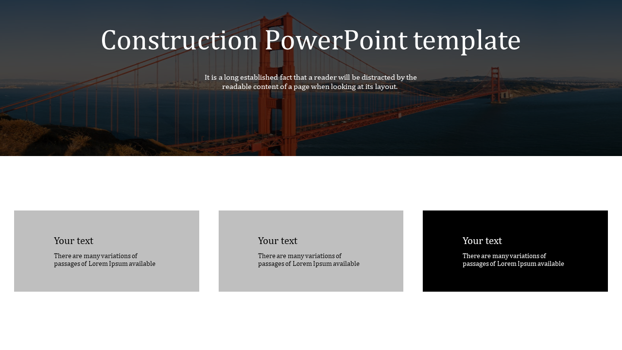 Cool Construction PowerPoint Template Presentation